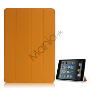 Ny Excellent Spider PU Læder Smart Cover Case Stand the iPad Mini - Orange