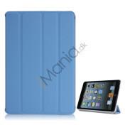 Ny Excellent Spider PU Læder Smart Cover Case Stand the iPad Mini - Blå