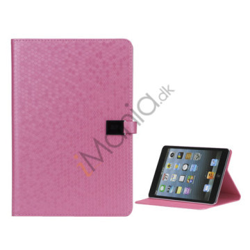 Fodbold Grain PU Læder Card Stand Case Cover til iPad Mini - Pink