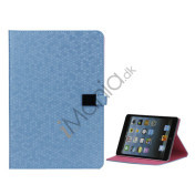 Fodbold Grain PU Læder Card Stand Case Cover til iPad Mini - Baby Blå