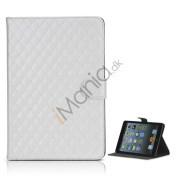 Gorgeous Rhombus Design Folio Standby Lædertaske til iPad Mini - Hvid