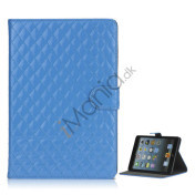 Gorgeous Rhombus Design Folio Standby Lædertaske til iPad Mini - Blå