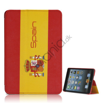 National Spanien Espana Flag Folio Lædertaske til iPad Mini med Wake Sleep-funktion