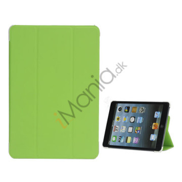 Smart Varmeafgivelse Design Folio Læder Stand Case til iPad Mini - Hvid / Grøn