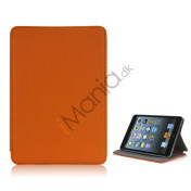 Book Style tandstikker Design Læder Stand Case til iPad Mini - Orange