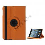 360 graders roterende Stand Fabric Folio Case til iPad Mini - Orange