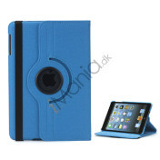 360 graders roterende Stand Fabric Folio Case til iPad Mini - Baby Blå