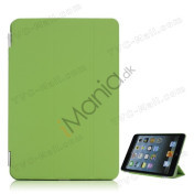 Tri-Fold PU Læder Cover Med Stand Aftagelig Companion Case til iPad Mini - Grøn