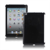 Solid Color Smart Cover Companion Crystal Case Cover til iPad Mini - Sort