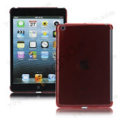 Klar Smart Cover Companion Crystal Case Cover til iPad Mini - Mørk Rød
