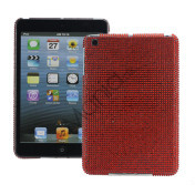 Sparkling Glitter Diamante Slim Hard Case Cover til iPad Mini - Rød