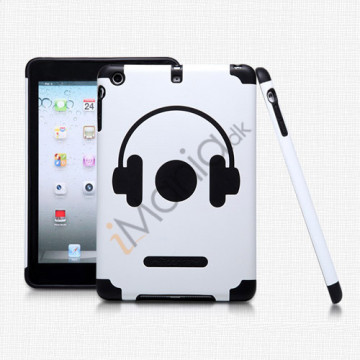 Nillkin glad musik Headphone Style Plastic & Silikone Combo Taske til iPad Mini - Sort / Hvid