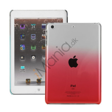 Transparent Gradient Hard Protector Crystal Case Cover til iPad Mini - Rød