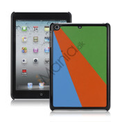 Colorful Triplex Leather Coated Hard Case Accessories til iPad Mini - Grøn / Orange / Blå