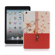 3D Eiffel Tower Rød Polka Dots Hard Case Cover til iPad Mini