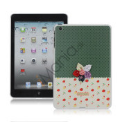 Dejlig Strawberry 3D Fabrics Flower Hard Case Cover til iPad Mini