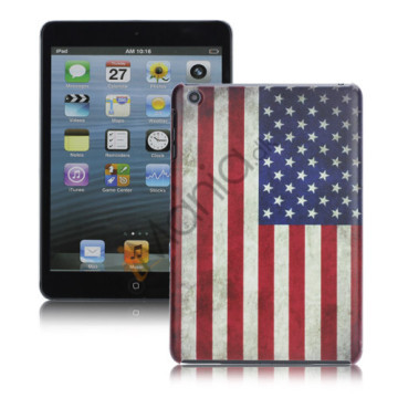 Retro Unique Slim USA National Flag Hard Back Case Cover til iPad Mini
