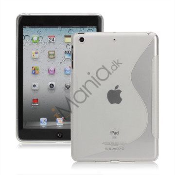 S Shaped TPU Gel Case Cover til iPad Mini - Transparent