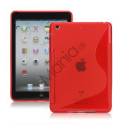 Streamline S Shaped TPU Gel Case Cover til iPad Mini - Rød