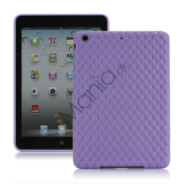 Anti-slip Water Cube Wave TPU Gel Case Cover til iPad Mini - Lilla