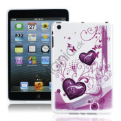 Dual Lover Hearts Butterfly Skin Soft Fleksibel TPU Gel Case til iPad Mini
