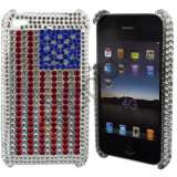 iPhone 4 / 4S bling cover USA flag