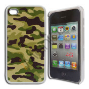 iPhone 4 / 4S cover Grønt / sort camouflagemønster
