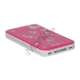 iPhone 4 cover Lakeret og med sommerfugle, pink