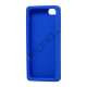 Glitter Smykkesten Indlagt Silikone Cover Case til iPhone 5 - Mørkeblå