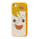 Blød Smilende Dukke iPhone 5 Silikone Taske Shell - Gul