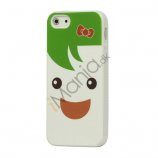 Blød Smilende Dukke Silikone Case iPhone 5 cover - Grøn / Hvid