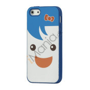 Blød Smilende Dukke Silikone Case iPhone 5 cover - Mørkeblå