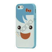 Blød Smilende Dukke Silikone Case iPhone 5 cover - Baby Blå