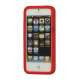 3D Lommeregner Silikone Cover Case til iPhone 5 - Red