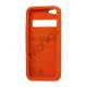 3D Lommeregner Silikone Cover Case til iPhone 5 - Orange