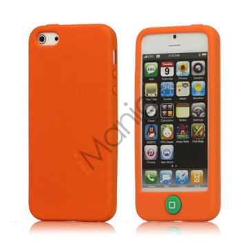 Jellybean Home Knap Silikone Case iPhone 5 cover - Orange