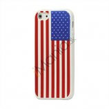 Amerikansk Flag Silikone Case iPhone 5 cover - Hvid