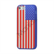 Amerikansk Flag Silikone Case iPhone 5 cover - Blå