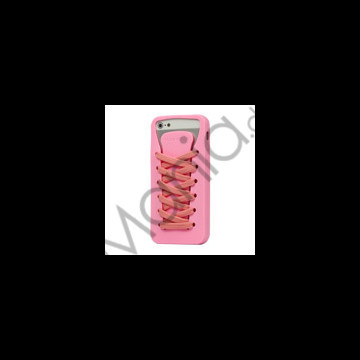 Sporty snørebånd Silikone Case iPhone 5 cover - Pink