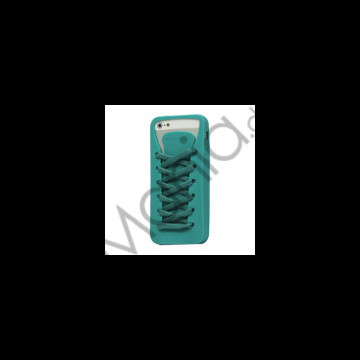 Sporty Snørebånd Silikone Case iPhone 5 cover - Cyan