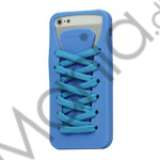 Sporty Snørebånd Silikone Case iPhone 5 cover - Blå