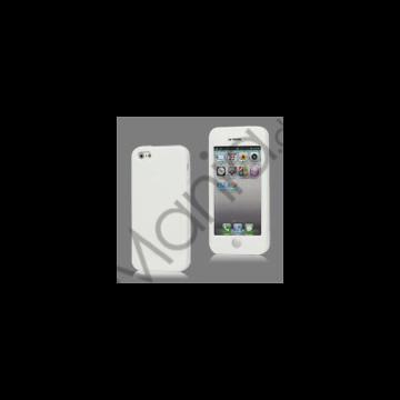 Mønstret Silikone Cover med Chocolate Home Knap til iPhone 5 - Hvid