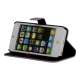 Tegnebog Læder Flip Taske Etui til iPhone 5