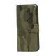 Camouflage Canvas Wallet Case Cover Holder til iPhone 5 - Army Grøn