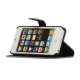 Spredt Linie PU Læder Flip Stand Case til iPhone 5 - Grå