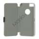Læder og Plastic Combo Flip Case iPhone 5 cover - Hvid