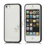 Frosted Plastic & TPU Hybrid Case iPhone 5 cover - Sort