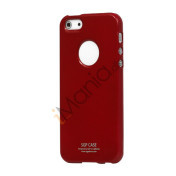 Ultra tynd Blankt Hard Cover Case til iPhone 5 - Rød