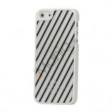 Diagonal Aluminium hård plast Case til iPhone 5 - Sort