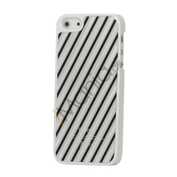 Diagonal Aluminium hård plast Case til iPhone 5 - Sort
